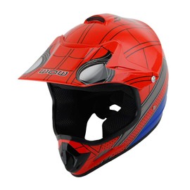 WOW Youth Kids BMX MX Motocross ATV Dirt Bike Helmet Spider Red