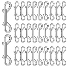 30 PCS 3.5 Inch Double Ended Bolt Snap Hooks, Heavy Duty Zinc Alloy Trigger Clips with 110 LB Capacity for Dog Leash, Keychain, Horse Bucket, Hammock & Outdoor Use