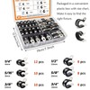 52Pcs Cable Clamps Assortment Kit, 304 Stainless Steel Rubber Cushioned