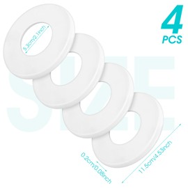 4Pcs Escutcheon Plate, Pool Ladder Escutcheon Covers, Pool Ladder Rings for 1.9 Inch, Buckle Design Plumbing Cover Plates for Faucet Bathroom Kitchen Toilet