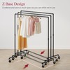 Tajsoon 2 Packs Rolling Clothes Racks for Hanging Clothes Z
