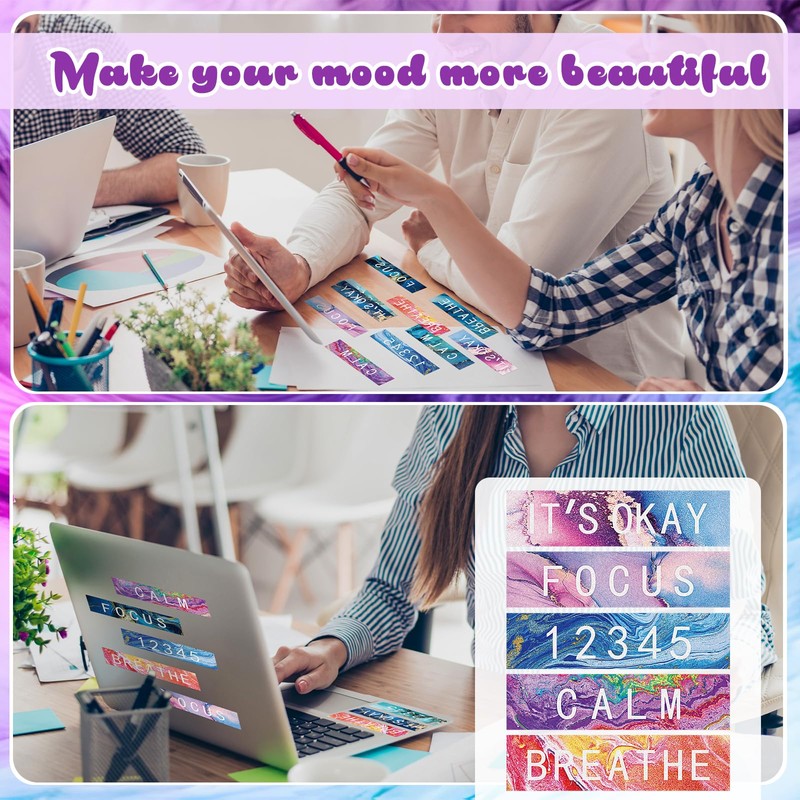 Crtiin 50 Pieces Calm Sticker Anxiety Sensory Strip Gifts for