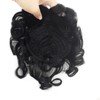 ICRAB 9" Natural Fluffy Human Hair Topper Short Black Curly