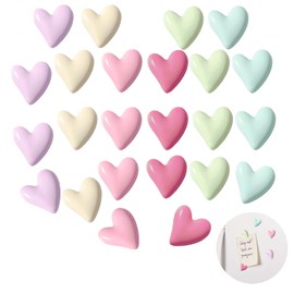24PCS Strong Cute Heart Fridge Magnets, Colorful Decorative Refrigerator Magnets for Whiteboard Cabinet Locker, Office and School