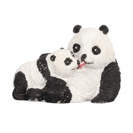 Panda Statue Simulation Innovative Decorative Hand Painted Mini Panda Figurine for Outdoor Garden Home Car