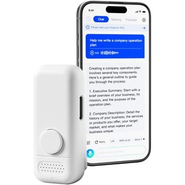AI Voice Recorder and AI Assistant, HearIt Gen2, App Control, Transcribe, Translate, Summarize and Task Manage, Powered by ChatGPT, Support 57 Languages Audio Recorder for Any Verbal Conversations