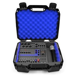 CASEMATIX DJ Mixer Case Compatible with Yamaha Mg10xu Mg10, Mg06 and More 10 Input Stereo Mixers in Shock Absorbing Red Foam - Case Only