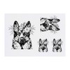 4 x 'German Shepherd with Floral Crown Portrait' Temporary Tattoos