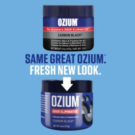 Ozium Ozium 4.5 Oz. Odor Eliminating Gel for Homes, Cars, Offices and More, Carbon Black, 4 Pack