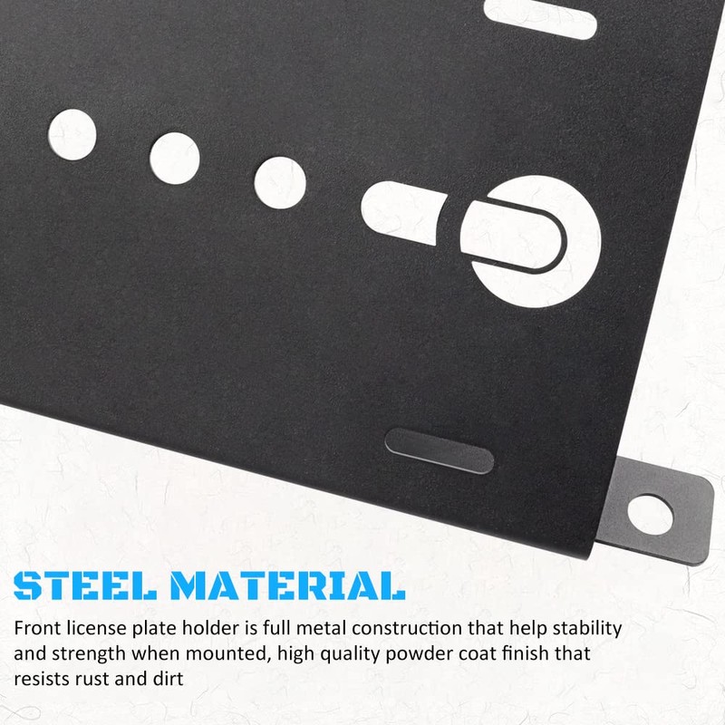 Front License Plate Bracket for Ford Bronco, Steel License Plate