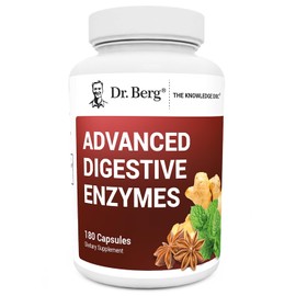 Dr. Berg Nutritionals Enzimas digestivas avanzadas del Dr. Berg con vinagre de sidra de manzana: incluye ingredientes para la salud digestiva como clorhidrato de betaína (HCI), raíz de jengibre y P