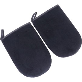 2piezas Guantes De Aplicación Para Auto Mitones Para Crema Bronceadora Suaves y Cómodos Aplicadores De Tanning Sin Sol Negro