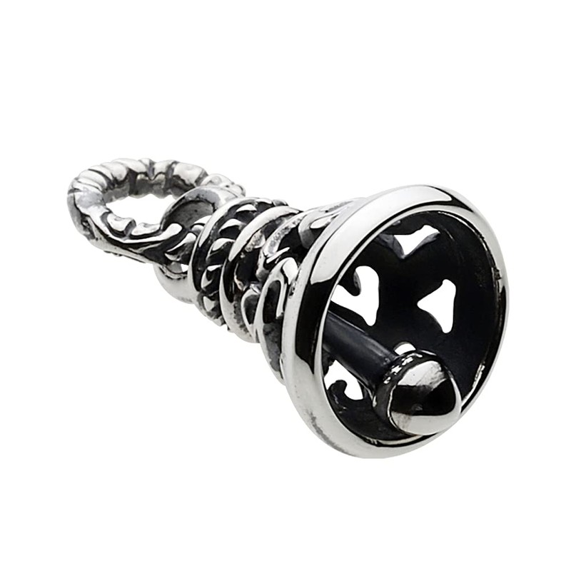 Figmart fp0422 Arabesque Small Bell Pendant (Silver Accessory), Sterling Silver,