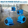 MOUNTO 1/4hp 1000CFM 2 Speed Air Mover Carpet Dryer Floor
