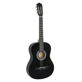Segawe 38" New Beginners Acoustic Guitar with Case, Strap, Tuner and Pick:_Black