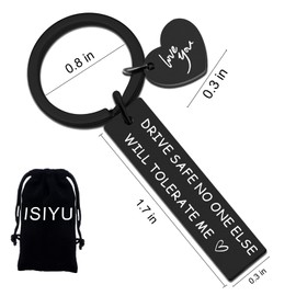 Mens Fathers Day Dad Gifts for Him Naughty Birthday Bf Gifts Anniversary Keychain for Men Sweetest Day for Him Husband Boy Friend Drive Safe Couples from Girlfriend Wife Gift Her Fiance Christmas