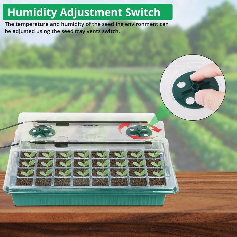 Sondiko Seed Starter Tray with Grow Light, 80 Cells Seed