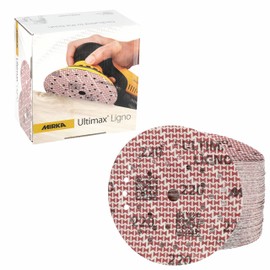 Mirka Ultimax Ligno Ø 125mm sanding discs Velcro Multifit/grit 220/100 pieces/multi-perforation/for sanding wooden surfaces