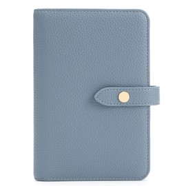 SCANDIHOME Passport Holder Travel Wallet, Passport Cover, PU Leather RFID Passport Holder for Women and Men, Travel Document Wallet Organiser for Credit Cards Boarding Passes, Blue