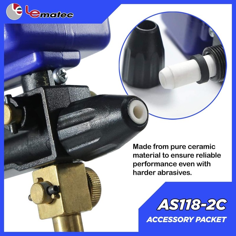 LE LEMATEC Accessory Packet for AS118 Sandblaster Gun Kit, Durable