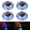 VOLISUN Solar Driveway Lights Dock Marine Lights 4 Pack,2 Colors
