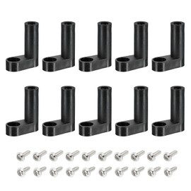 MECCANIXITY PCB Plastic Fixed Feet Circuit Board Standoff Black Mounting Spacer 25mm with Screws for Mainboard Game Console, 20 Set