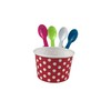 MMvolesy 8oz Red Paper Ice Cream Cups Polka Dot Paper