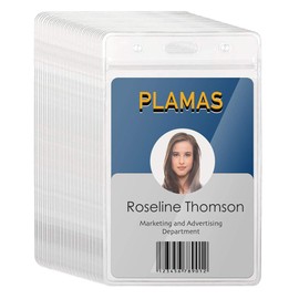 6 Pack - Prenium Quality ID Badge Holders, Extra Thick & Durable, 2.5x3.5 inch Fits RFID/Proximity/Badge Swipe Cards and Credit Card