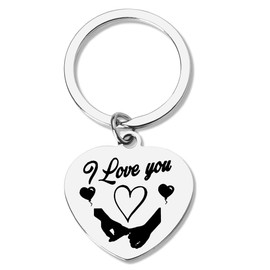 Anniversary Valentines Gifts for Couple Husband Wife I Love You Keychain Gifts for Women Men Boyfriend Girlfriend Christmas Birthday Gift Ideas Love You Gifts for Him Her