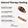 Feraco Copper Bracelet for Women 99.99% Solid Copper Magnetic Bracelets,