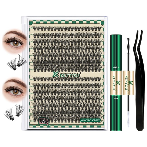 DIY Eyelash Extension Kit, 280 Pieces, Individual Eyelashes, D Curl,