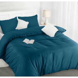 Utopia Bedding Utopia Bedding Duvet Cover Double - Soft Microfibre Polyester Duvet Cover with Pillow cases - Bedding Quilt Cover Set (Denim Blue)