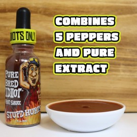 Premium Gourmet Idiot Hot Sauce - Ultimate Hottest Hot Sauce Gift - Try if you dare! (PureBred Idiot)