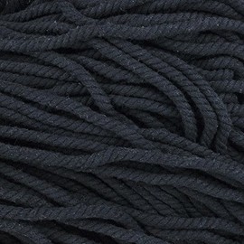 Super Soft 3 Strand Twisted Cotton Rope (100 Feet, 1/4 Inch, Black)