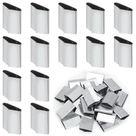 Keadic 30Pcs Packaging Close Snap-On Seals for 1-1/4" (32mm) Strap Width Steel Strapping, Superior Holding Power, Heavy Metal Banding Strap Clips for Pallet Banding