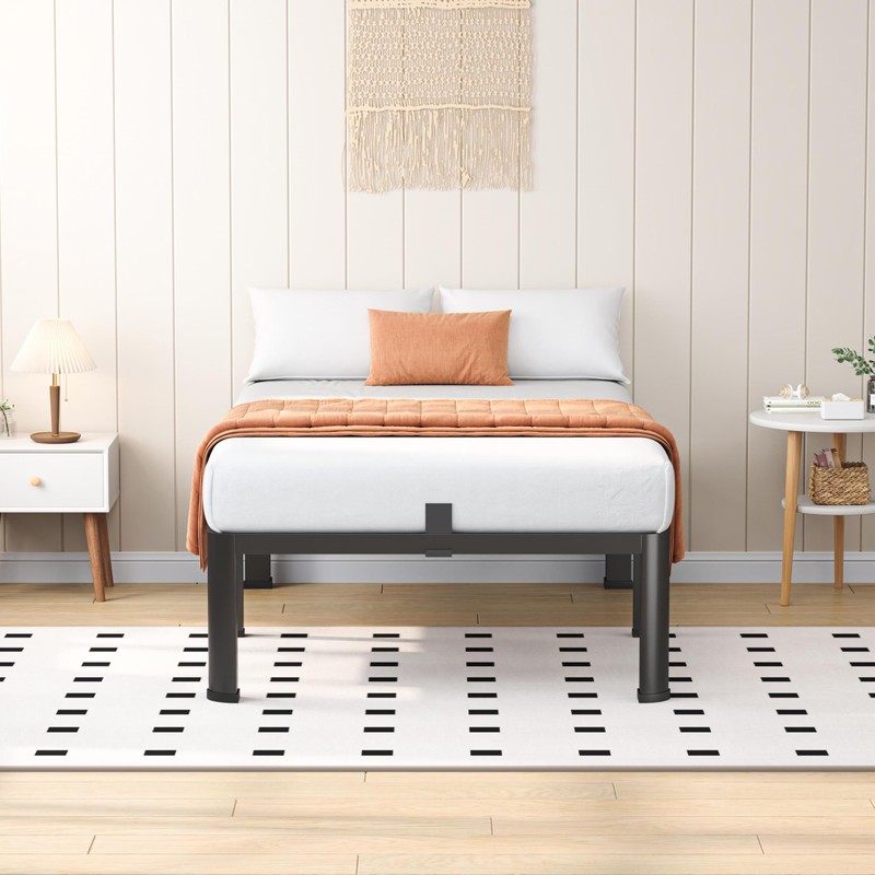 VIPSHOW 14 Inch Twin Heavy Duty 3500 lbs Bed Frame