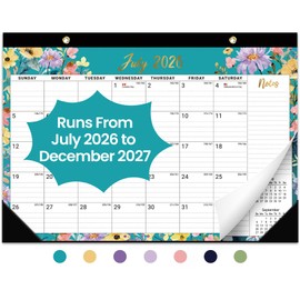 Taja Desk Calendar 2026-2027, Jul 2026-Dec 2027, 18-Month, 17" x 12"