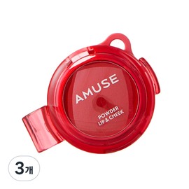 AMUSE Powder Lip & Cheek 4g, 3 pieces, 06 Coral Pong / AMUSE 파우더 립 앤 치크 4g, 3개, 06 코랄 퐁