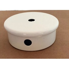 NEW 3" POWDERCOATED WHITE STEEL CHANDELIER BODY WITH 3 SIDE HOLES AND CAP