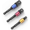 DODODIY 3PCS Impact Grade Socket Adapter/Extension Set,Hex Shank Impact Driver