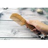 Wooden Hair Fine Tooth Comb for straight or wavy: The