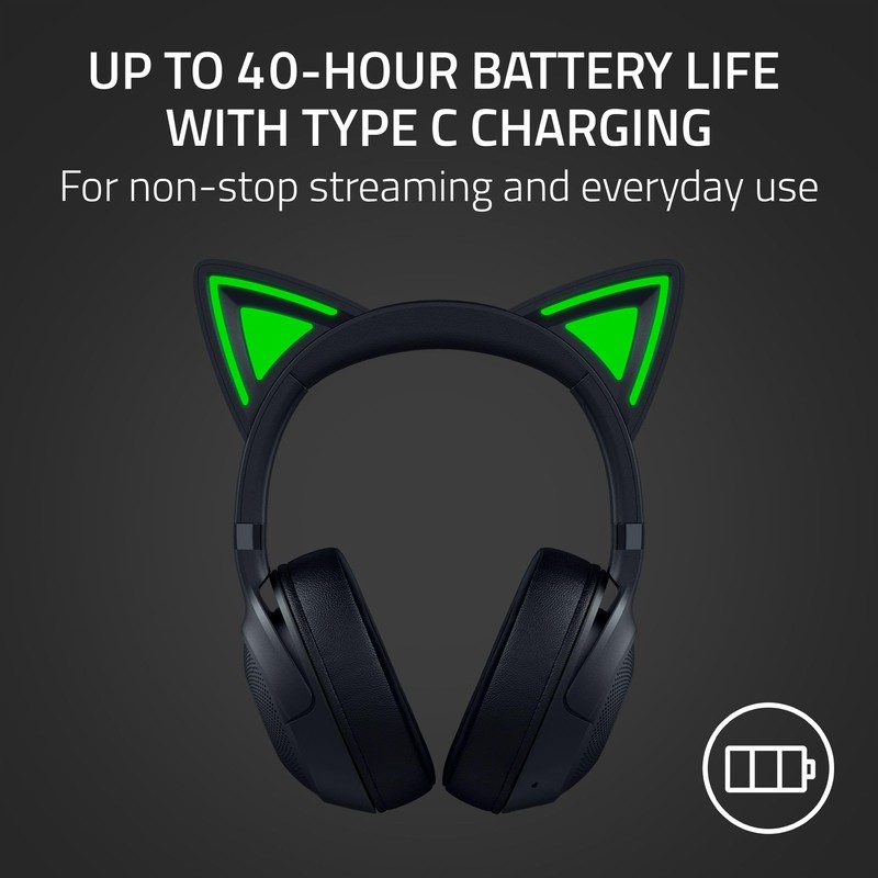 Razer Kraken Kitty V2 BT Wireless RGB Headset: Chroma RGB