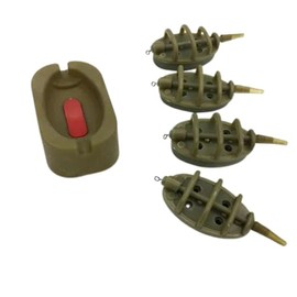4 x Inline Method Feeder + Mould Set Carp Coarse Tackle Various Sizes (30g+40g+50g+60g + Mould)