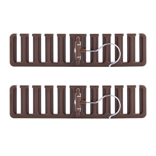 Jaugufiy 2 Pack Necktie and Belt Hanger Tie Belt Organizer