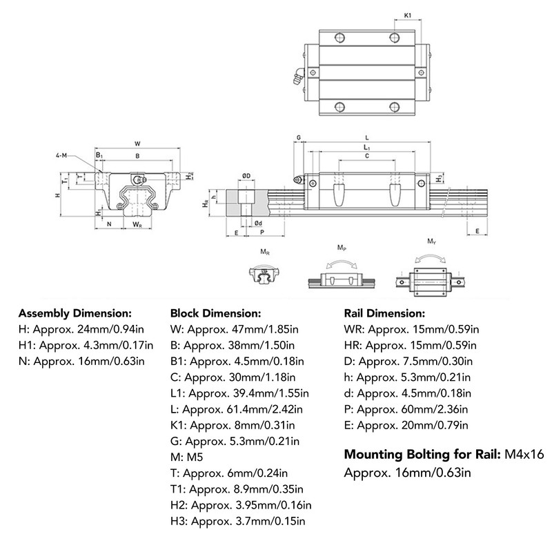 Linear Sliding Guide Kit Rust Corrosion Resistant Bearing Steel Linear