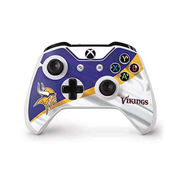Skinit Decal Gaming Skin Compatible with Xbox One S Controller - Officially Licensed NFL Minnesota Vikings Design