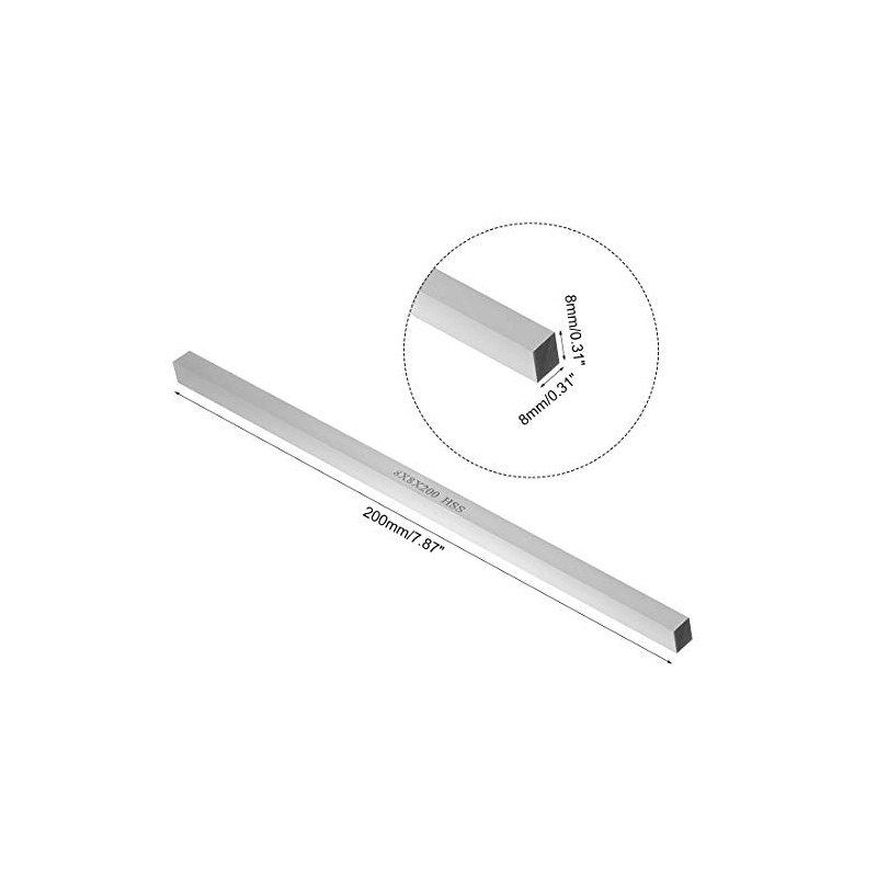 sourcing map HSS Lathe Tool Bit 8mm x 8mm x