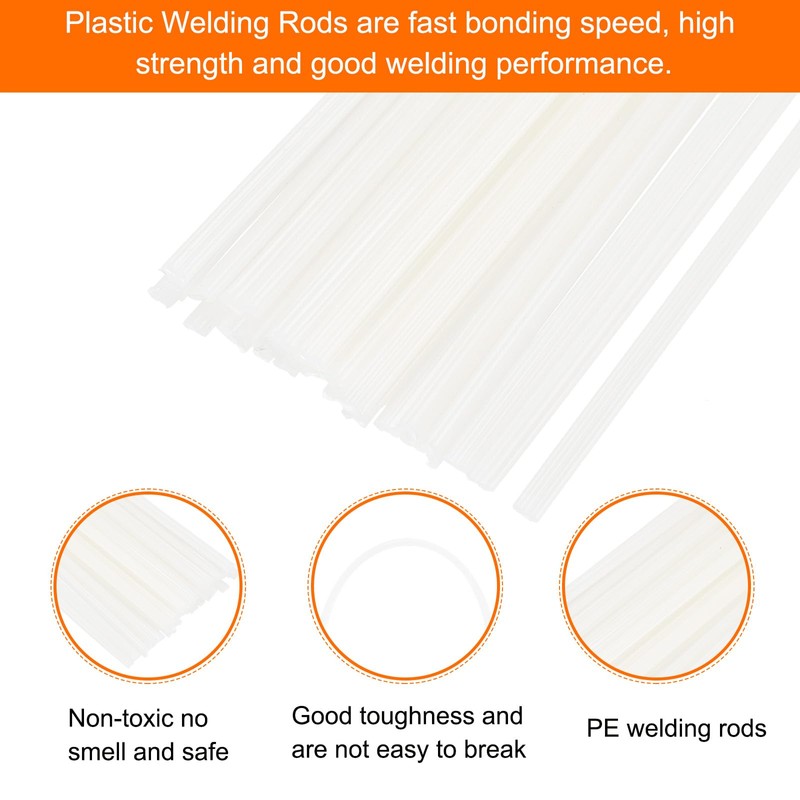 MECCANIXITY 30pcs 8 Inch Plastic Welding Rods PE Welding Strips