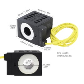 CLAHJQX Replacement Dump Trailer Solenoid 10226-08 Solenoid Coil 10V DC / 25W Single Lead Wire Fits Valve Stem Series 08, 80, 88, and 98