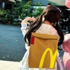 Fashion McDonald's Backpack with Unique Letter Print Starbucks Bag, Comfortable